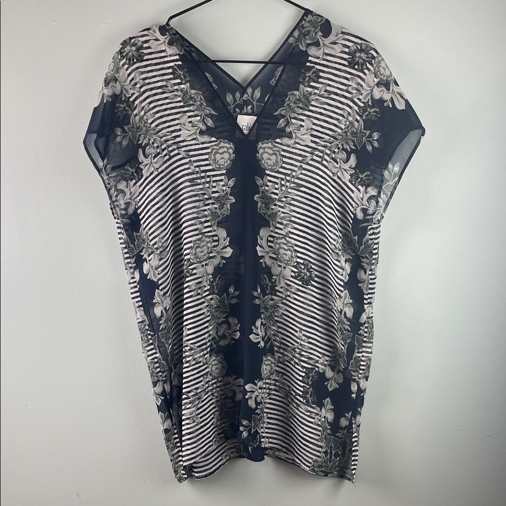 Cabi Sheer Sleeveless #5024 Blouse Size XS